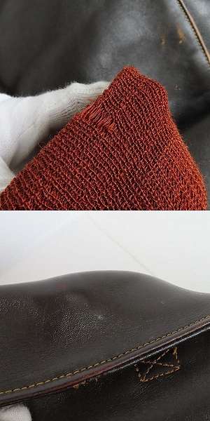 実際に弊社で買取させて頂いたBUZZ RICKSON'S/バズリクソンズ A-2 赤リブ 馬革/ホースハイド レザー フライトジャケット M83145/42の画像 7枚目