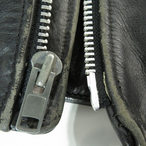 実際に弊社で買取させて頂いたSchott/ショット バイカータグ後期 618 レザー ダブルライダースジャケット /38の画像 5枚目