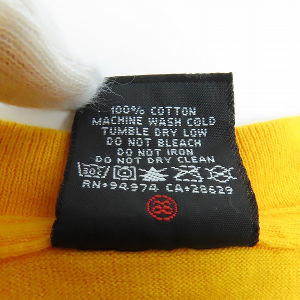 実際に弊社で買取させて頂いたSTUSSY/ステューシー ロゴプリント Ｔシャツ イエロー/Ｌの画像 3枚目