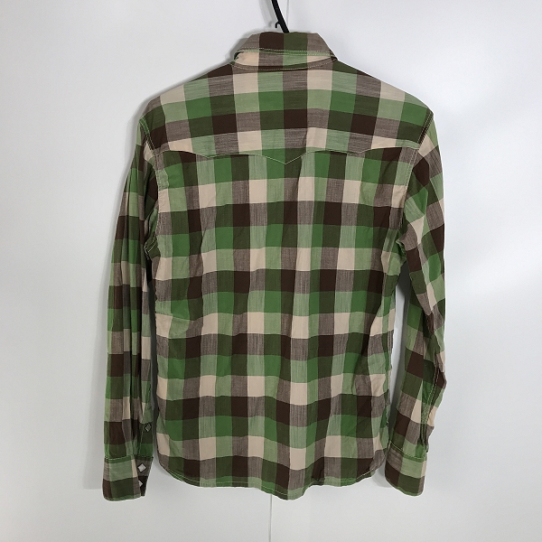 実際に弊社で買取させて頂いたTHE FLAT HEAD/フラットヘッド  コットン ブロックチェック 長袖シャツ/38の画像 1枚目