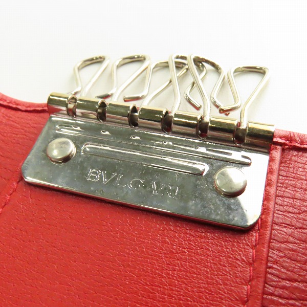 実際に弊社で買取させて頂いたBVLGARI/ブルガリ 6連キーケース レッドの画像 5枚目