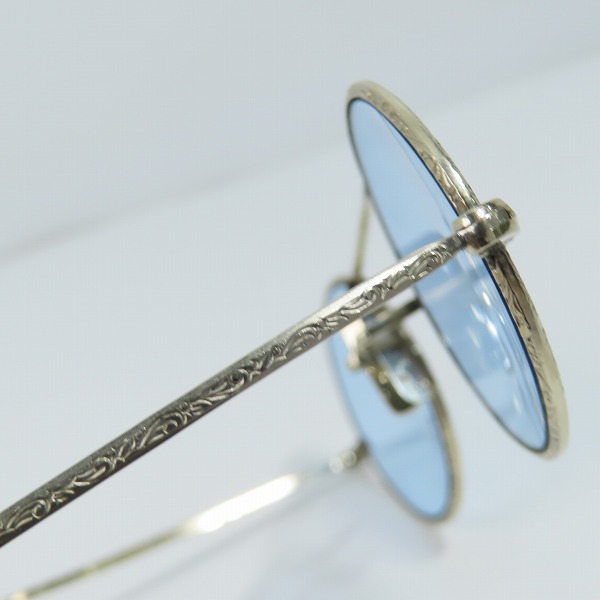 実際に弊社で買取させて頂いた【ノーブランド扱い】ノーズパット10K刻印/ヴィンテージ/ビンテージ 唐草模様/ラウンド型 眼鏡フレームの画像 7枚目