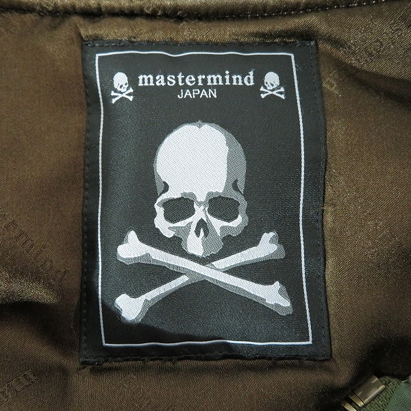 実際に弊社で買取させて頂いたmastermind/マスターマインド 裏地カシミア MA-1 フライト/ボンバージャケット MJ20E05-BL027/Mの画像 2枚目
