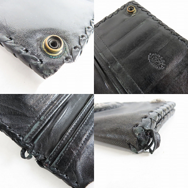 実際に弊社で買取させて頂いた【ギャランティ付き】LEATHERS AND TREASURES/レザーズ＆トレジャーズ ライオン バイカーウォレット サメ革/財布の画像 7枚目