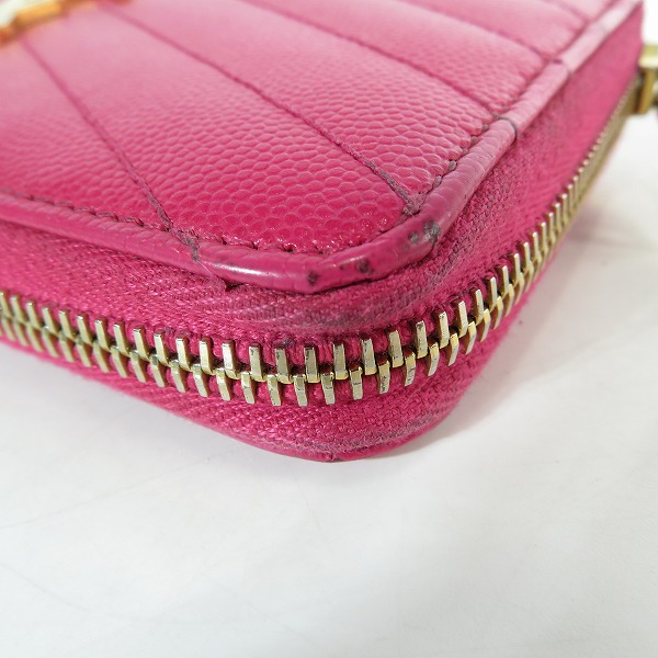 実際に弊社で買取させて頂いたSAINT LAURENT PARIS/サンローランパリ カサンドラロゴプレート ラウンドジップ ロングウォレット/長財布の画像 9枚目