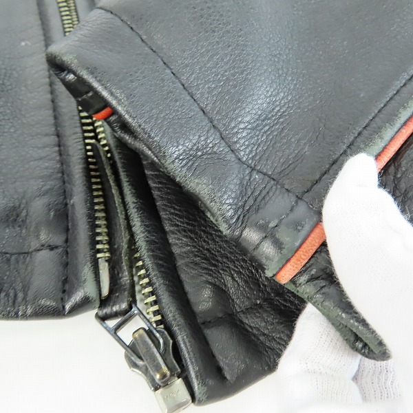 実際に弊社で買取させて頂いた Harley-Davidson/ハーレーダビッドソン  バック刺繍 本革レザー シングルライダース/40351/Mの画像 8枚目