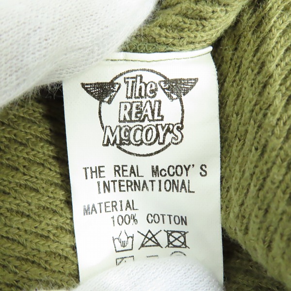 実際に弊社で買取させて頂いたThe REAL McCOY'S/リアルマッコイズ コットン 長袖Tシャツ カーキ系 Mの画像 3枚目