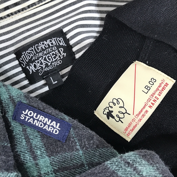 実際に弊社で買取させて頂いた【おまとめ】STUSSY/NANO UNIVERSE/JOURNAL STANDARD 他 カットソー シャツ/カーディガン