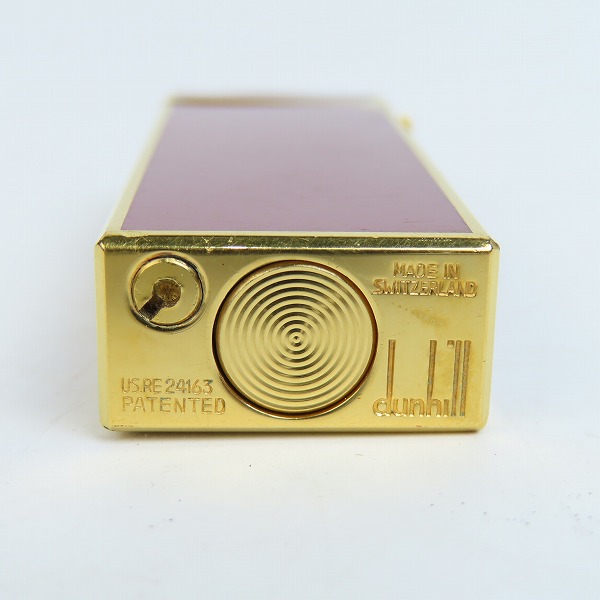 実際に弊社で買取させて頂いたdunhill/ダンヒル サイドローラー ライター ボルドー×ゴールドの画像 4枚目