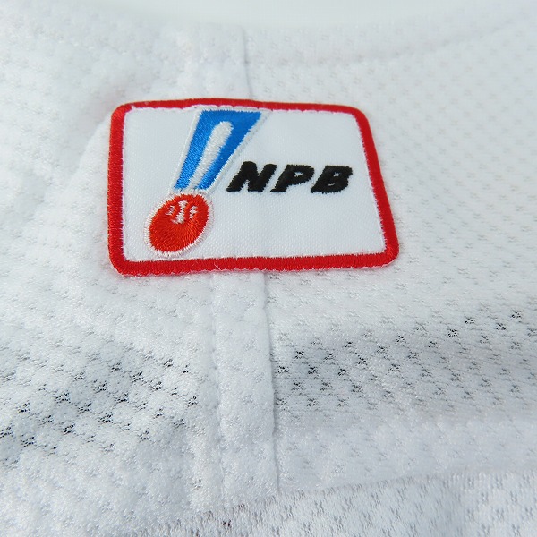 実際に弊社で買取させて頂いたZETT×BEAMS/ゼット×ビームス NPBマーク 東京ヤクルトスワローズ ホーム ユニフォーム #19 石川雅規/Oの画像 8枚目