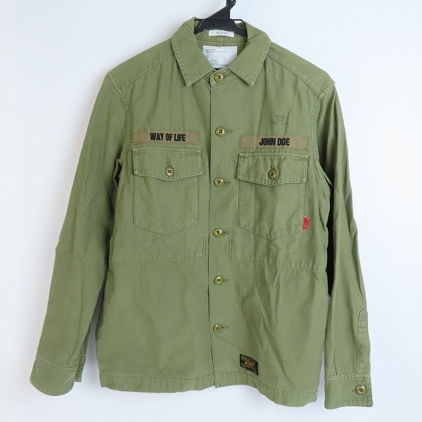 実際に弊社で買取させて頂いたWTAPS/ダブルタップス BUDS L/S/SHIRT COTTON SATIN/ミリタリーシャツ 112LTDT-SHM02/1