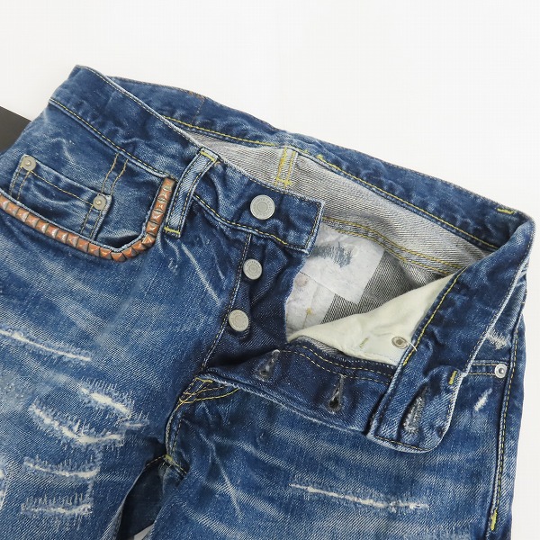 実際に弊社で買取させて頂いた【未使用】HYSTERIC GLAMOUR/ヒステリックグラマー VSR加工 スタッズ付きデニムパンツ 0222AP05 28の画像 2枚目