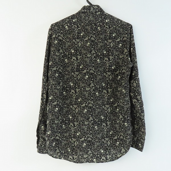 実際に弊社で買取させて頂いた【JPタグ】 SAINT LAURENT PARIS/サンローランパリ 19SS スカル ペイズリー総柄シルク長袖シャツ 564172 Y595U/37の画像 1枚目