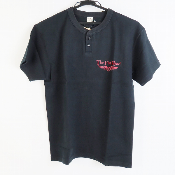 実際に弊社で買取させて頂いた【未使用】THE FLAT HEAD/フラットヘッド ロゴデザイン  ヘンリーネック 40