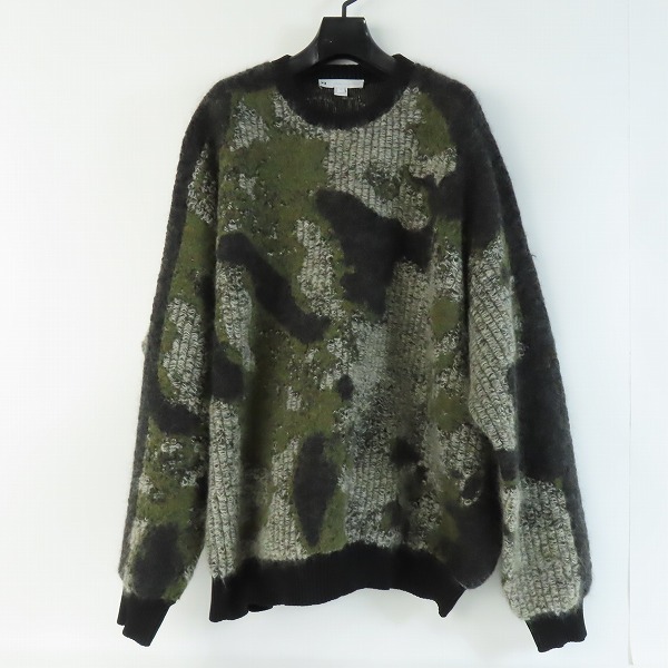 実際に弊社で買取させて頂いたY-3/ワイスリー 21AW U CH1 CAMO KNIT CREW SWEATER/カモフラ柄 オーバーサイズクルーネックニット HB3331/2XL