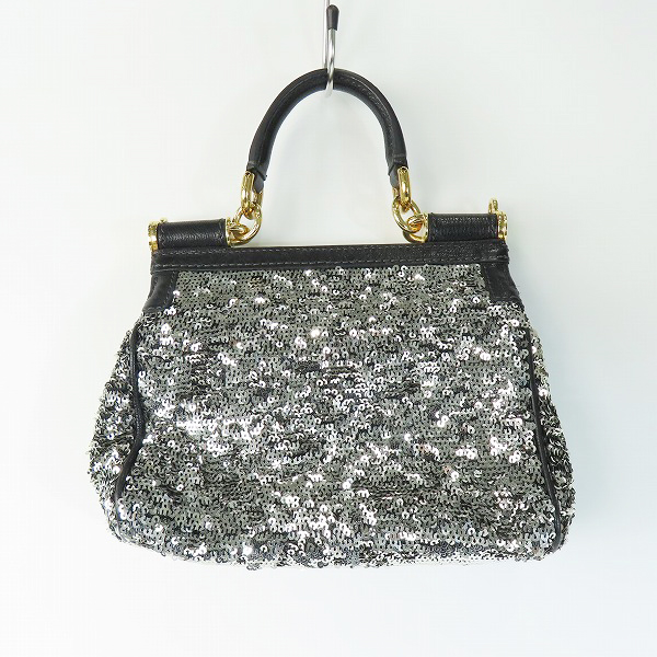 実際に弊社で買取させて頂いたDOLCE&GABBANA/ドルチェ&ガッバーナ SICILY/シシリー スパンコール 2WAYバッグ ショルダーバッグの画像 1枚目