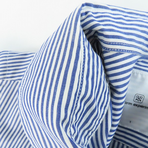 実際に弊社で買取させて頂いたuniform experiment/ユニフォームエクスペリメント ストライプ 長袖シャツ/UE-180023/1の画像 5枚目