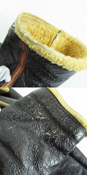 実際に弊社で買取させて頂いたBUZZ RICKSON'S/バズリクソンズ D-1 ムートン フライトジャケット BR80572/Lの画像 7枚目