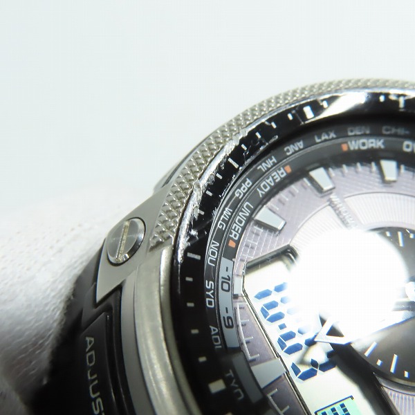 実際に弊社で買取させて頂いたCASIO/カシオ PROTREK/プロトレック MULTI BAND6 タフソーラー PRW-5000-1JFの画像 7枚目