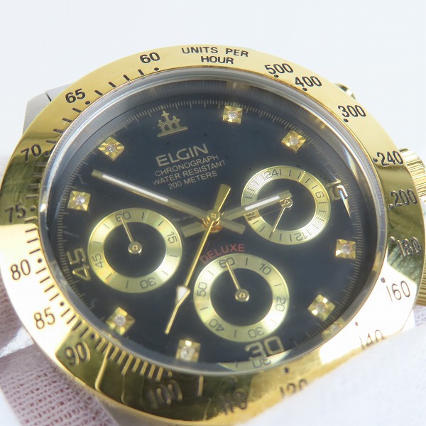 実際に弊社で買取させて頂いたELGIN/エルジン クォーツ アナログ腕時計 FK-1189-G 【動作未確認】の画像 5枚目