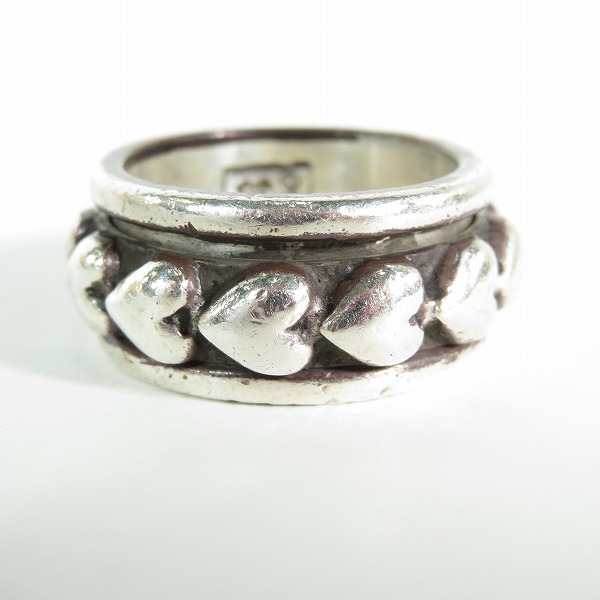 実際に弊社で買取させて頂いた【ギャラ付き】LEATHERS AND TREASURES/レザーズ＆トレジャーズ/Revolving Heart Ring/リボルビング ハートリング/22号の画像 1枚目
