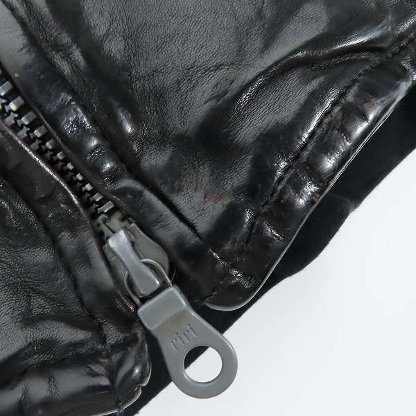 実際に弊社で買取させて頂いたISAMU KATAYAMA BACKLASH/バックラッシュ イタリアンショルダ シングルライダース ジャケット 1254-01/2(M)の画像 9枚目