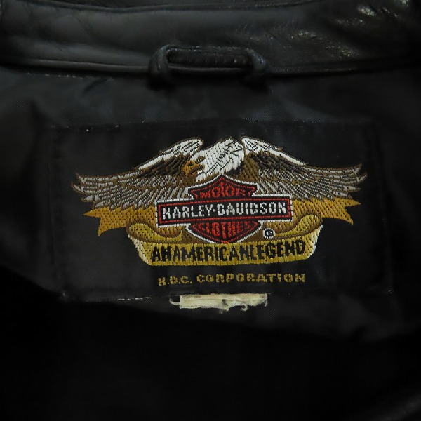 実際に弊社で買取させて頂いたHARLEY-DAVIDSON/ハーレーダビッドソン 牛革 レザー シャツジャケットの画像 2枚目