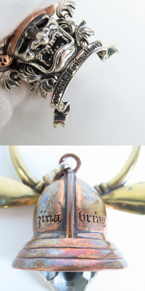 実際に弊社で買取させて頂いたJINA BRING/ジナブリング oriental vibrations/オリエンタルバイブレーションズ 武者スカル 兜 ペンダント 4点セットの画像 7枚目