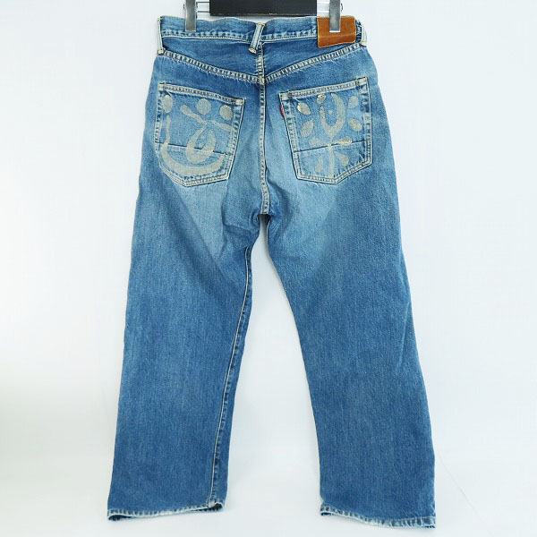 実際に弊社で買取させて頂いたEVISU/エヴィス 道楽 プリント ボタンフライ デニムパンツの画像 1枚目