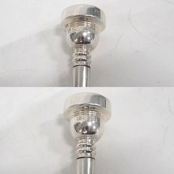 実際に弊社で買取させて頂いたS.E.Shires/S.E.シャイアーズ USA B3 コルネット用マウスピース シルバーの画像 1枚目