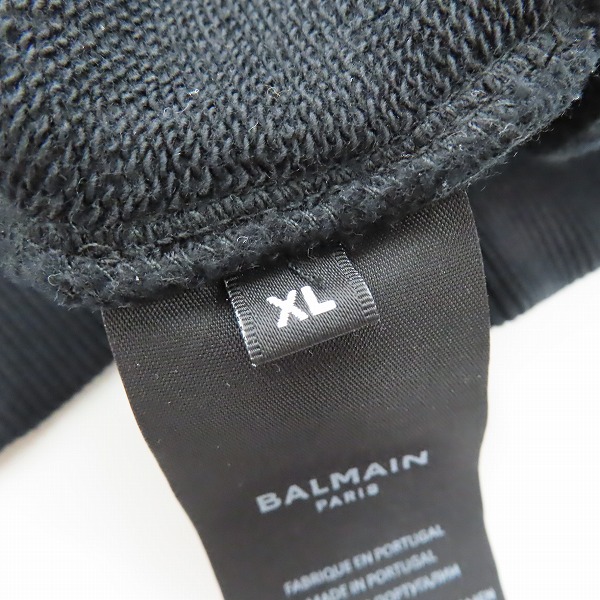 実際に弊社で買取させて頂いたBALMAIN/バルマン ロゴ フーディ パーカー JR002BB65/XLの画像 3枚目