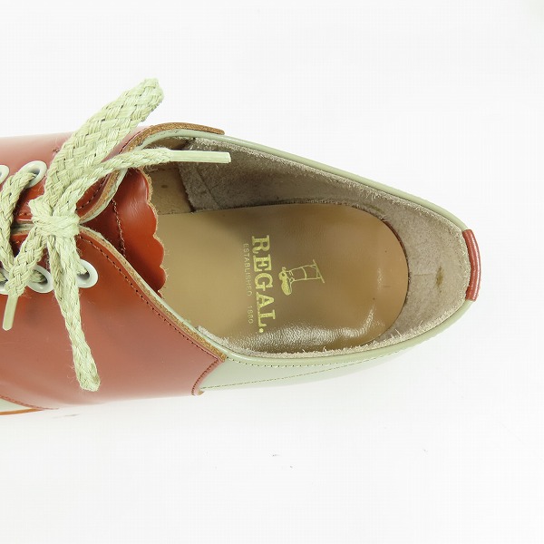 実際に弊社で買取させて頂いたREGAL/リーガル サドルオックスフォードシューズ グレー×ブラウン 2051N 25.5の画像 4枚目