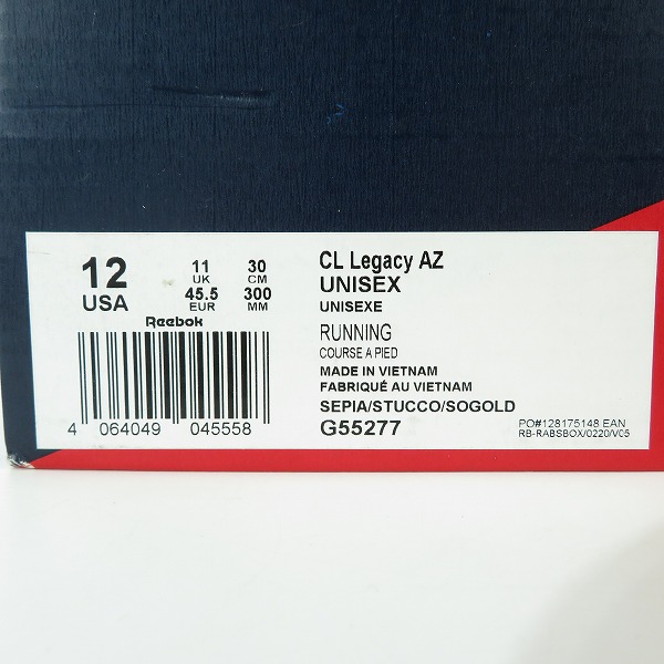 実際に弊社で買取させて頂いたReebok/リーボック Classic　Leather Legacy AZ/クラシックレザー レガシー G55277/30の画像 8枚目
