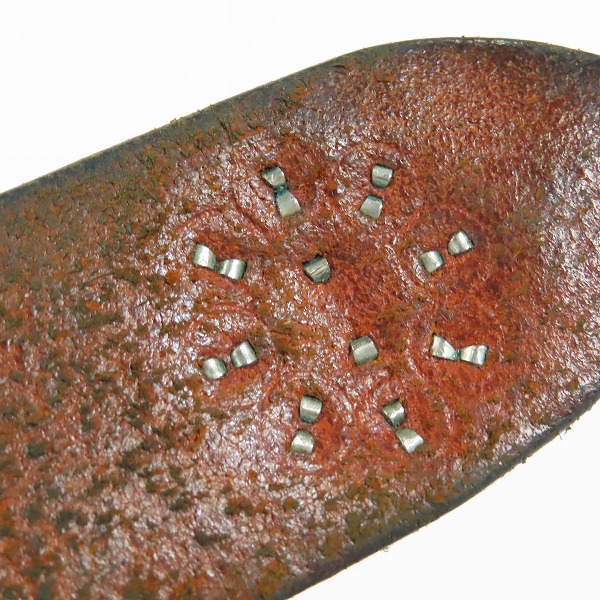 実際に弊社で買取させて頂いたVINTAGE WORKS/ヴィンテージ ワークス スタッズ レザーベルト DH5697/35/89の画像 8枚目