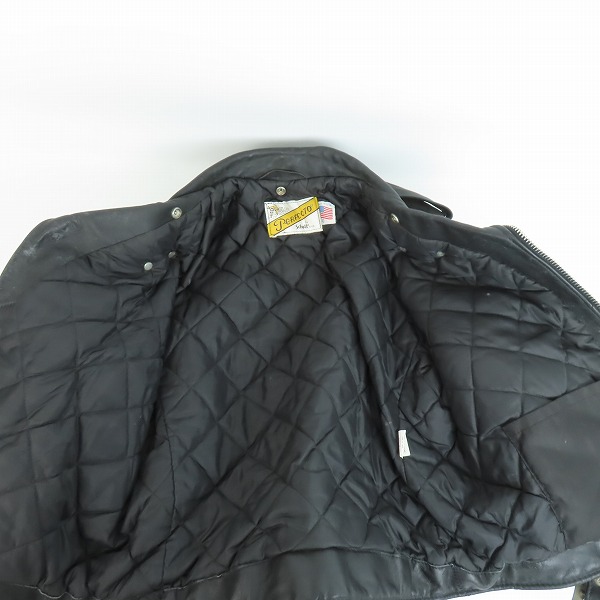 実際に弊社で買取させて頂いたPERFECTO by Schott/パーフェクト バイ ショット ダブルライダースジャケット ブラック 40の画像 5枚目