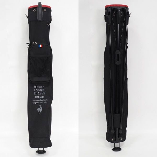実際に弊社で買取させて頂いたle coq sportif/ルコックスポルティフ ゴルフ QQBTJA31 フード付き スタンド式 2分割クラブケース ブラックの画像 2枚目