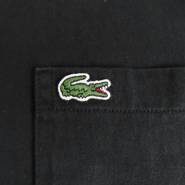 実際に弊社で買取させて頂いたLACOSTE/ラコステ クルーネックスTシャツ ブラック/Lの画像 6枚目