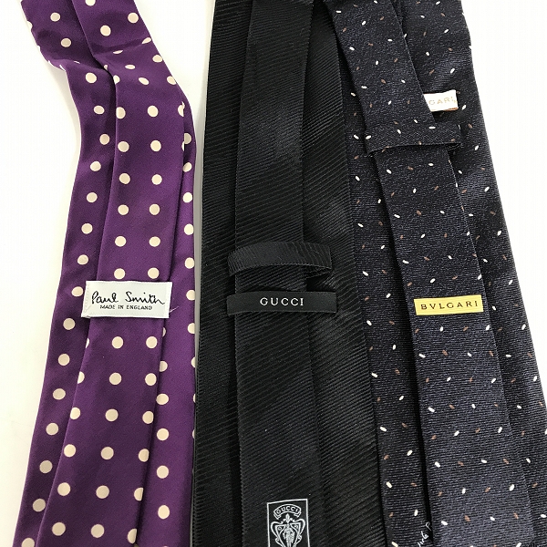 実際に弊社で買取させて頂いた【おまとめ】GUCCI/グッチ BVLGARI/ブルガリ Paul Smith/ポールスミス ドット/総柄 ネクタイの画像 1枚目