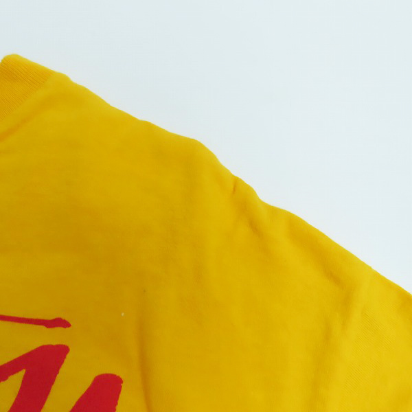 実際に弊社で買取させて頂いたSTUSSY/ステューシー ロゴプリント Ｔシャツ イエロー/Ｌの画像 4枚目