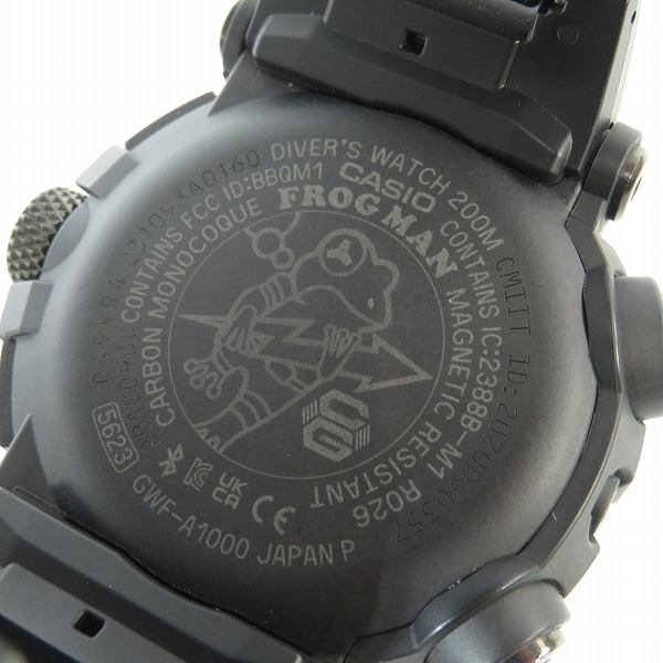 実際に弊社で買取させて頂いた【保証期間内】G-SHOCK/Gショック FROGMAN/フロッグマン Bluetooth ソーラー電波時計 GWF-A1000XC-1AJFの画像 6枚目