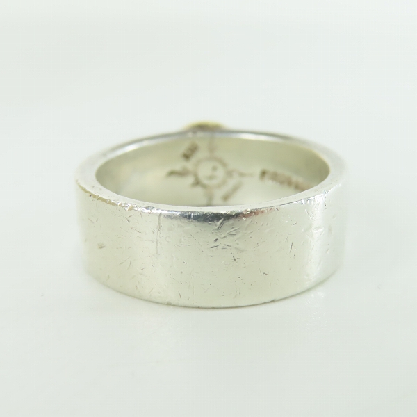 実際に弊社で買取させて頂いたFIRST ARROWS/ファーストアローズ K18プレート付き ロゴ彫刻 リング 18号の画像 3枚目