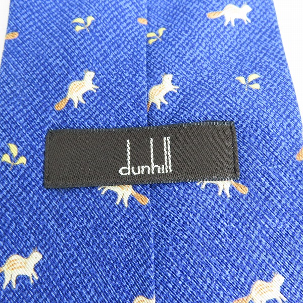 実際に弊社で買取させて頂いたDunhill/ダンヒル リス総柄 シルクネクタイの画像 3枚目