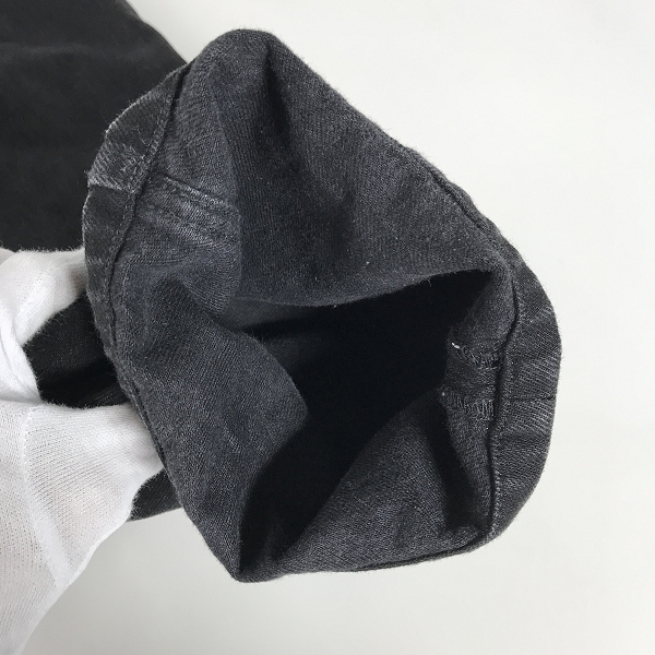 実際に弊社で買取させて頂いたJOHN LAWRENCE SULLIVAN/ジョンローレンスサリバン ブラックデニムパンツ レイヤード/ジップ 2B011-0321-28/46の画像 6枚目