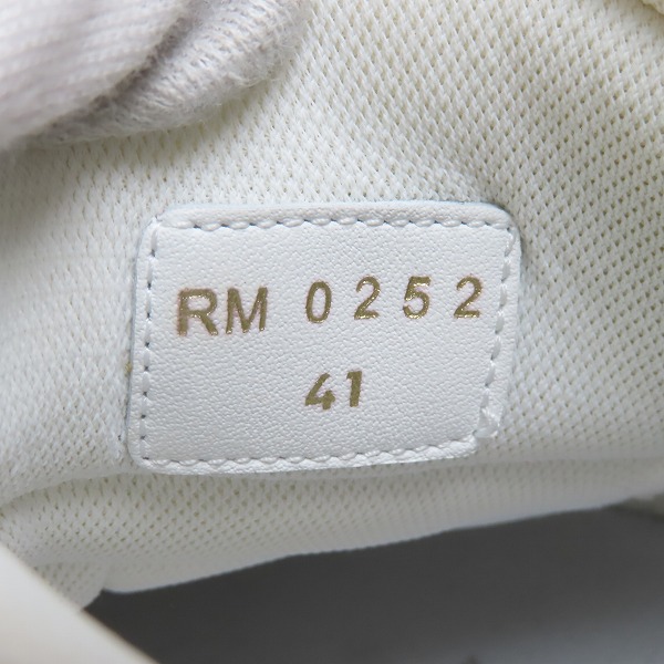 実際に弊社で買取させて頂いたCELINE/セリーヌトリオンフ カーフ レザー ローカットスニーカー RM0252 349223338C/41の画像 5枚目