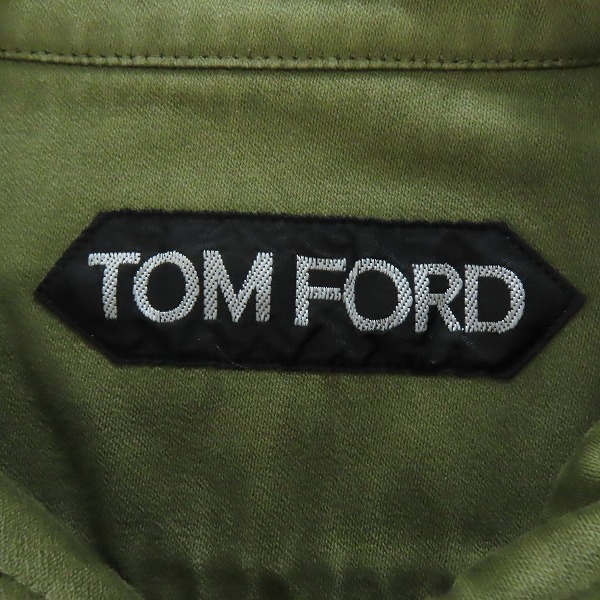 実際に弊社で買取させて頂いたTOM FORD/トムフォード ミリタリーシャツジャケット 2FT699/40の画像 2枚目