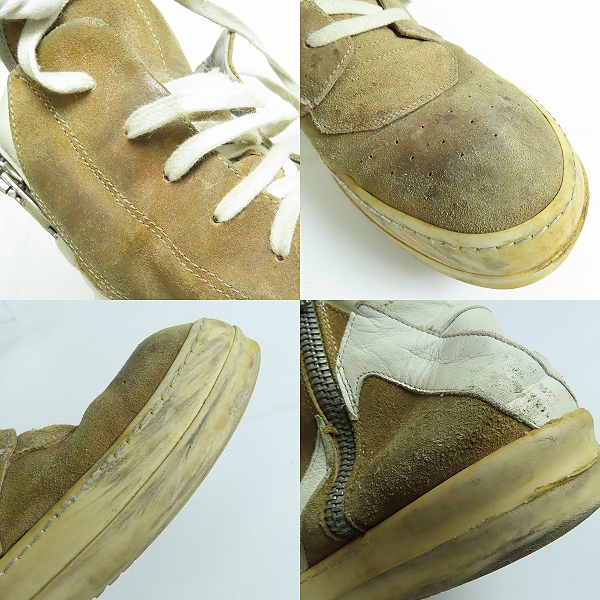 実際に弊社で買取させて頂いた【難有り】Rick Owens/リックオウエンス GEOBASKET ジオバスケット ハイカットスニーカー スエードレザー/42の画像 8枚目