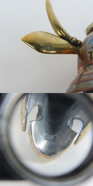 実際に弊社で買取させて頂いたJINA BRING/ジナブリング oriental vibrations/オリエンタルバイブレーションズ 武者スカル 兜 ペンダント 4点セットの画像 8枚目