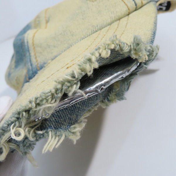 実際に弊社で買取させて頂いたDIESEL/ディーゼル C-IYASU ダメージ加工 デニム キャップ/A10162/01の画像 9枚目