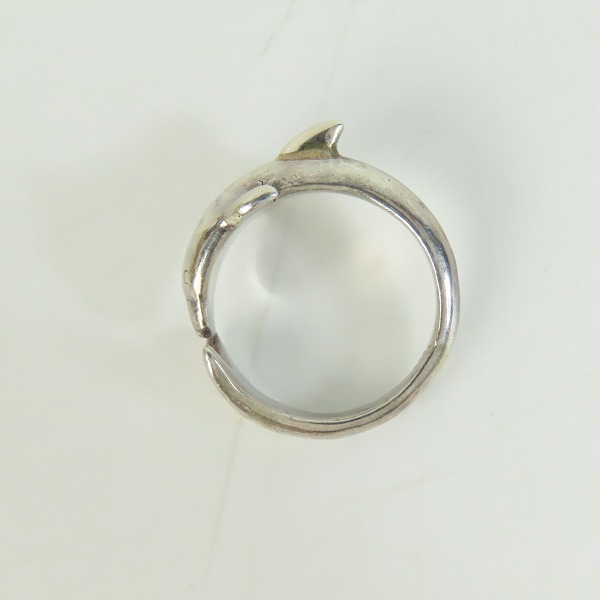 実際に弊社で買取させて頂いたHOLLYWOOD RANCH MARKET/ハリウッドランチマーケット ドルフィン/イルカ リング 17号の画像 5枚目