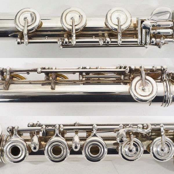 実際に弊社で買取させて頂いたYAMAHA/ヤマハ YFL-581/YFL581 フルート 管体銀製 リングキー H足部管 ハードケース・ケースカバー付の画像 4枚目
